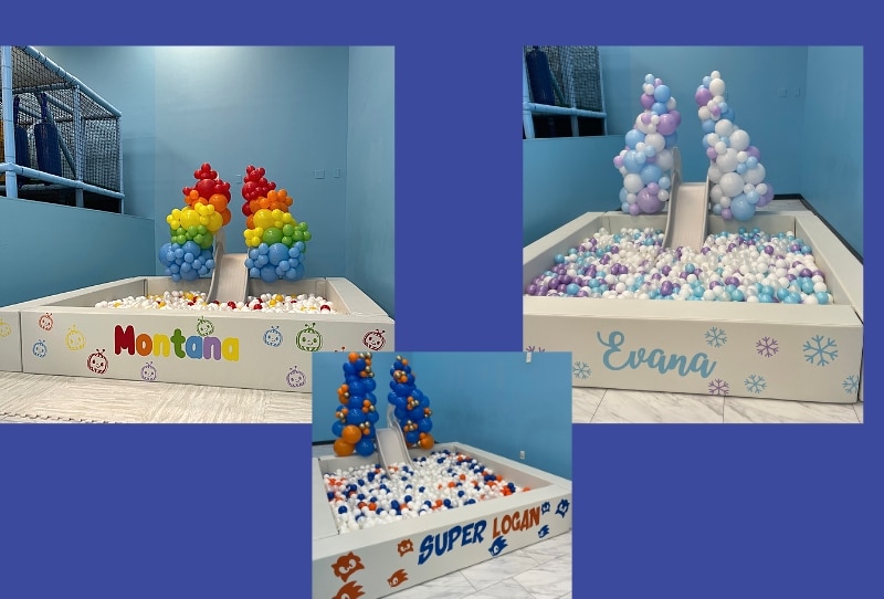 Icy Ball Pit Balloon Garland