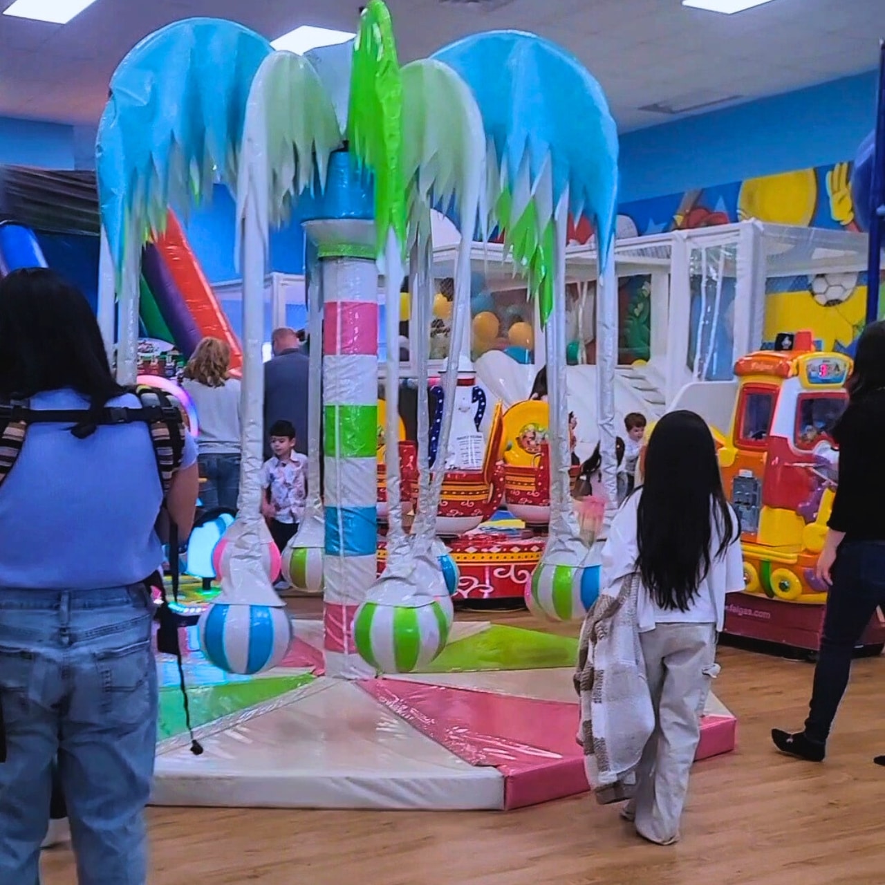 Family enjoying playdates at Kidz Kastle